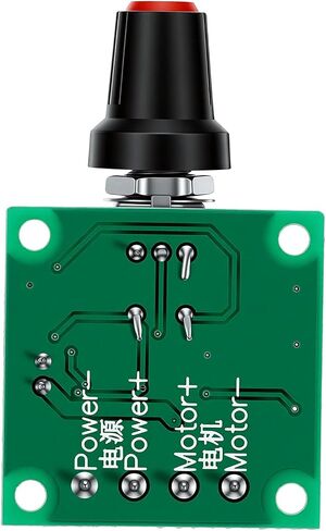 2 قطعة DC Mini Motor PWM جهاز التحكم في السرعة، PWM وحدات تحكم سرعة المحرك ذات الجهد المنخفض، مفتاح تشغيل قابل للتعديل مع مقبض تحكم 1.8V 3V 5V 6V 12V 2A 1803BK 1803B in Kuwait