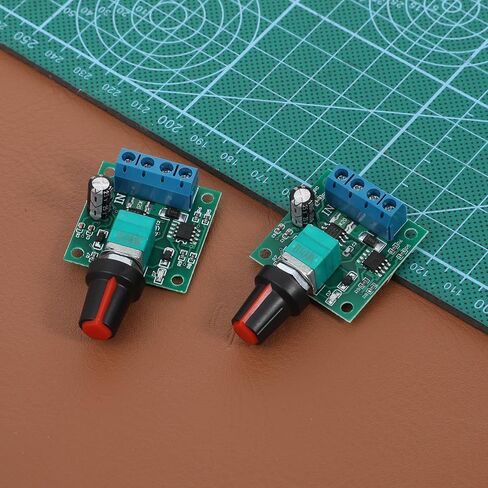 2 قطعة DC Mini Motor PWM جهاز التحكم في السرعة، PWM وحدات تحكم سرعة المحرك ذات الجهد المنخفض، مفتاح تشغيل قابل للتعديل مع مقبض تحكم 1.8V 3V 5V 6V 12V 2A 1803BK 1803B in Kuwait