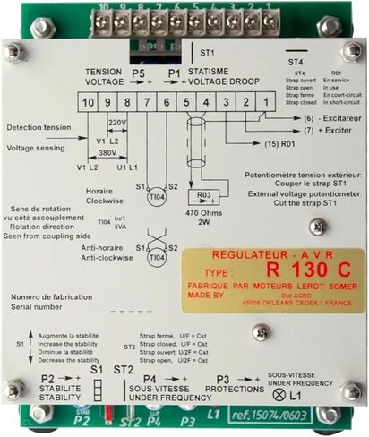 1 قطعة R130C AVR وحدة تثبيت المولد أجزاء التحكم في الدوائر المتكاملة in Kuwait
