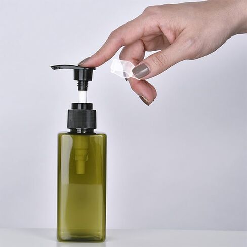 MAGICLULU 50 Pcs Leakproof Bottle Pump Lock Clip for Cosmetic Dispensers, Universal Fit Cleansing Oil and Lotion Bottles, Plastic PP Head Buckle for Travel Toiletry Containers, Stopper Clamp in Kuwait