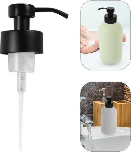 Zerodeko 2-Pack استبدال مضخة موزع الصابون لزجاجات اللوشن والشامبو 6.69 × 3.14 × 1.96 بوصة رؤوس مضخة عملية لاستخدام الحمام والمطبخ in Kuwait