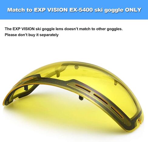 EXP VISION Snowboard Ski Goggles Men Women Youth, Anti Fog OTG Winter Snow Goggles Spherical Detachable Lens in Kuwait