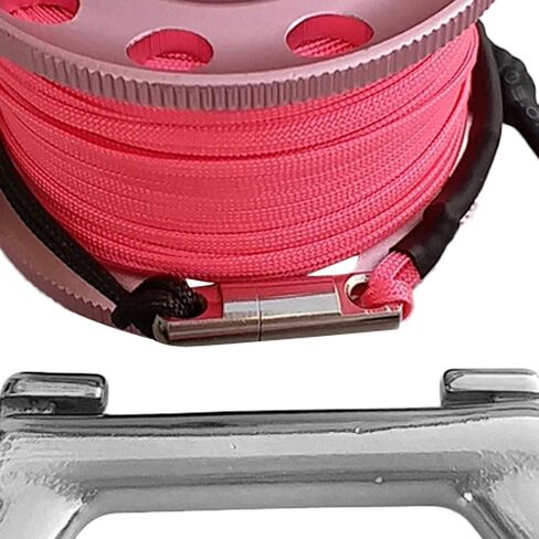 Qianly Scuba Diving Finger Spool Reel with Dive Reel End Bolt Line Spool Gear Equipment Suitable for cave Diving, Pink in Kuwait