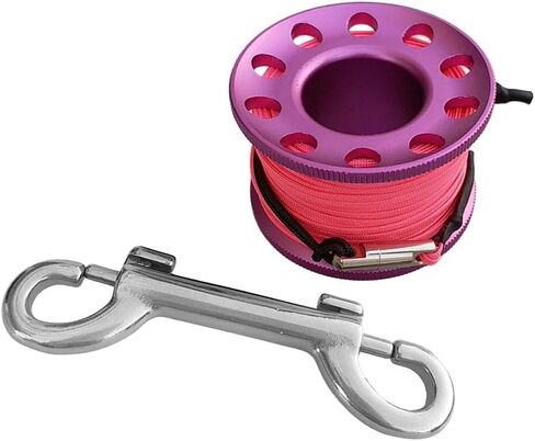 Qianly Scuba Diving Finger Spool Reel with Dive Reel End Bolt Line Spool Gear Equipment Suitable for cave Diving, Purple in Kuwait