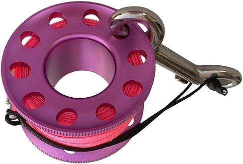 Qianly Scuba Diving Finger Spool Reel with Dive Reel End Bolt Line Spool Gear Equipment Suitable for cave Diving, Purple in Kuwait