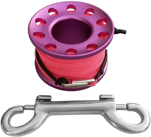 Qianly Scuba Diving Finger Spool Reel with Dive Reel End Bolt Line Spool Gear Equipment Suitable for cave Diving, Purple in Kuwait