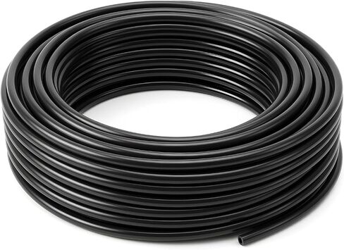 Pangda 65.5ft 1/4" OD Air Line PA12 أنابيب هوائية من النايلون، خرطوم خط هواء مرن عالي الضغط، أنبوب بلاستيكي أسود بطول 20 مترًا لنقل السوائل ومواد التشحيم والحلول الكيميائية in Saudi Arabia