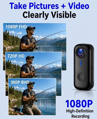 Mini Body Camera 1080P,64G Thumb Action Camera,Magnetic Wearable POV Camera, WiFi App Control,Thumb-Sized Portable Cam for Cycling, Travel and Daily Recording in Saudi Arabia