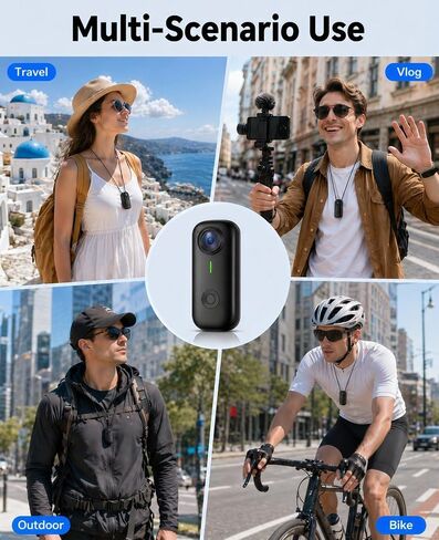 Mini Body Camera 1080P,64G Thumb Action Camera,Magnetic Wearable POV Camera, WiFi App Control,Thumb-Sized Portable Cam for Cycling, Travel and Daily Recording in Saudi Arabia