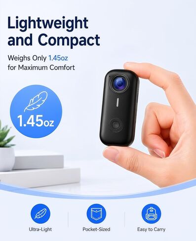 Mini Body Camera 1080P,64G Thumb Action Camera,Magnetic Wearable POV Camera, WiFi App Control,Thumb-Sized Portable Cam for Cycling, Travel and Daily Recording in Saudi Arabia