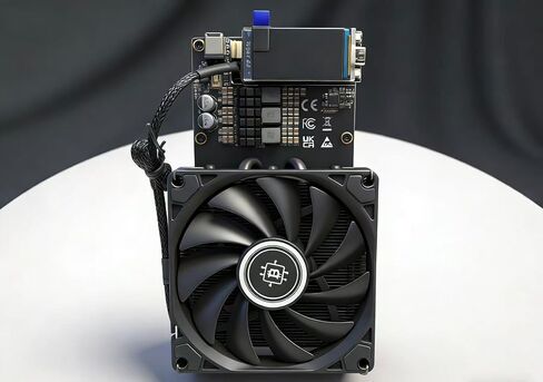 جهاز تعدين بيتكوين Nerdqaxe++ 4.8T الجديد، جهاز تعدين ASIC منخفض الطاقة 75 وات مع 4 شرائح BM1370، SHA-256 عامل تعدين تشفير يانصيب مفتوح المصدر BTC للمنزل والمكتب، سلك طاقة أمريكي 12 فولت 10 أمبير in Kuwait