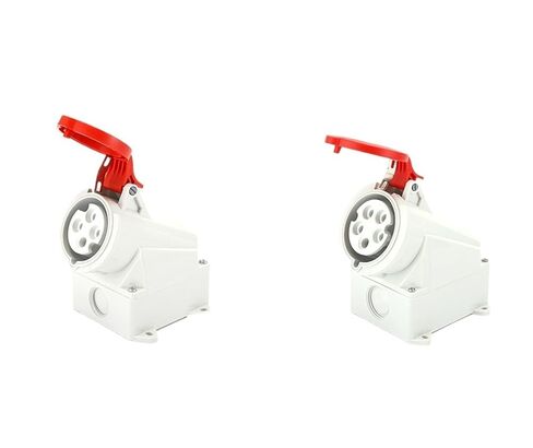 1 PCS Male and Female Butt and Socket 16A 32A IP44 Waterproof Industrial Connector Exposed and Concealed red in Saudi Arabia