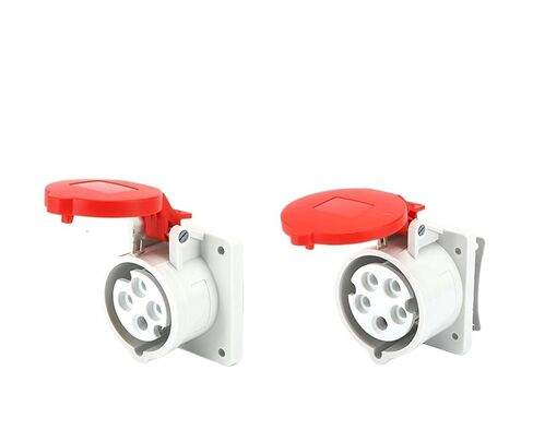 1 PCS Male and Female Butt and Socket 16A 32A IP44 Waterproof Industrial Connector Exposed and Concealed red in Kuwait