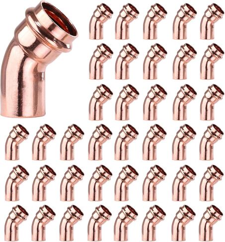 Copper Tubing V-Elbow Fittings Leakproof Plumbing Fitting Coupler Multi-Purpose Home Plumbing Accessories in Kuwait