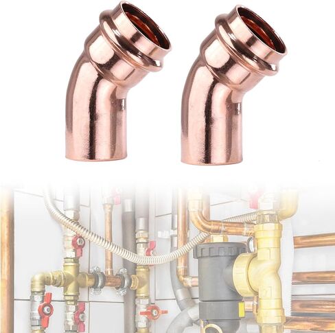 Copper Tubing V-Elbow Fittings Leakproof Plumbing Fitting Coupler Multi-Purpose Home Plumbing Accessories in Kuwait