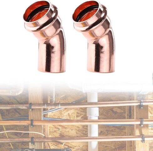 Copper Tubing V-Elbow Fittings Leakproof Plumbing Fitting Coupler Multi-Purpose Home Plumbing Accessories in Kuwait