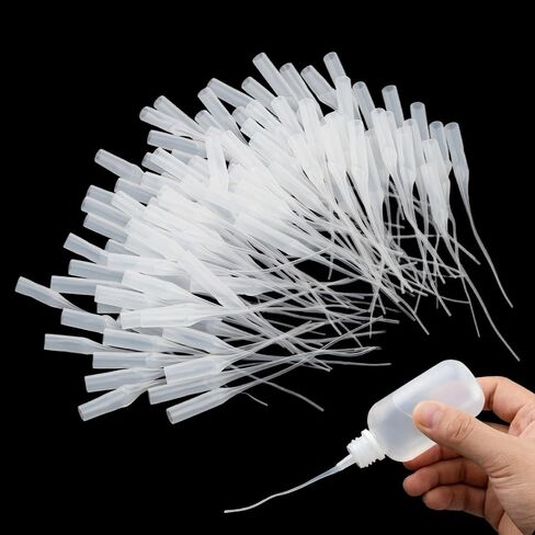 100 PCS CA Glue Tips - CA Applicator Tips Extender for Precision,Micro Plastic Glue Tip, Glues Applicator Nozzle Bottle Tip Suitable for Model Making, Laboratory Use & DIY Handicrafts in Kuwait