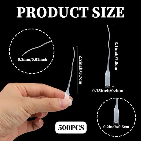 100 PCS CA Glue Tips - CA Applicator Tips Extender for Precision,Micro Plastic Glue Tip, Glues Applicator Nozzle Bottle Tip Suitable for Model Making, Laboratory Use & DIY Handicrafts in Kuwait