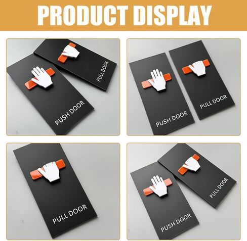 OUNONA 2pcs Acrylic Push Pull Door Signs with Intuitive Icon Design for Wood Doors and Office Conference Rooms Self-adhesive Business Entrance Stickers for Shops and Hotels in Kuwait