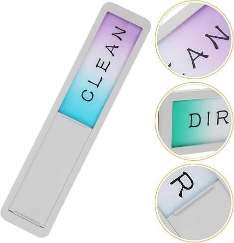 Mobestech Clean Dirty Dishwasher Magnet Zinc Alloy Magnetic Sign for Appliances Status Indication Versatile Application Silver Kitchen Organizer and Storage Decor Teaching Household in Kuwait