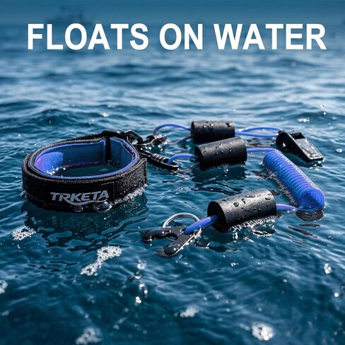 Floatable Boat Kill Switch Lanyard with Wristband & Whistle, Marine Engine Safety Stop Tether Coiled Cord, Compatible with Yamaha WaveRunner PWC, Blue, 1 Pack in Saudi Arabia