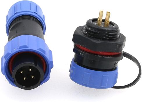 Weipu SP13 4 Pin 5A Aviation Waterproof Circular Connectors Wire Power LED Connector Equipment Electrical Power Plug Panel Mount Socket Female Rear-nut Mount in Kuwait