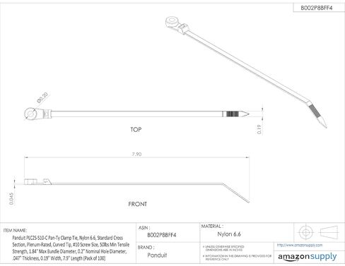ربطة عنق Panduit PLC2S-S10-M، قياسية، نايلون 6.6، طول 7.9 بوصة، طبيعية (1000 عبوة) in Kuwait