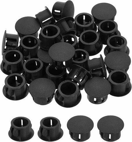 HARFINGTON Beige Hole Plugs 100pcs 1/4" Plastic Plugs for Round Holes Flush Type for Furniture Cabinets Machines Hardware Fencing Post Pipe in Kuwait