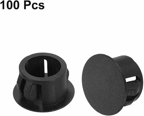 HARFINGTON Beige Hole Plugs 100pcs 1/4" Plastic Plugs for Round Holes Flush Type for Furniture Cabinets Machines Hardware Fencing Post Pipe in Kuwait