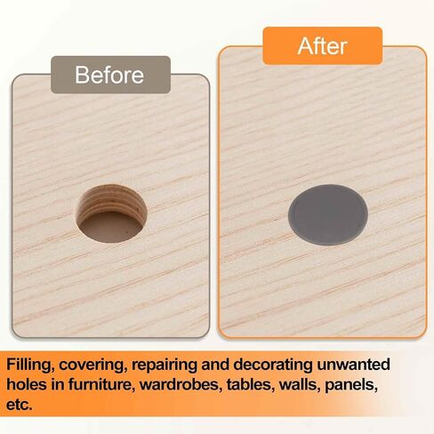 HARFINGTON Beige Hole Plugs 100pcs 1/4" Plastic Plugs for Round Holes Flush Type for Furniture Cabinets Machines Hardware Fencing Post Pipe in Kuwait