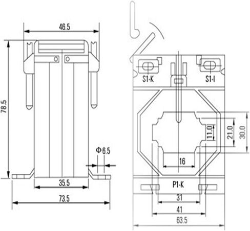 محول التيار MES MES-62/40 75/5A 1 1VA مستشعر الجهد المنخفض فئة in Kuwait