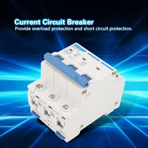 3 Pole MCB Miniature Circuit Breaker, AC 220/380V 63A 3P AC Circuit Breaker MCB, DIN Rail Mounting RCCB Circuit Breaker for Home Appliance, Engineering Construction, DZ47-63 in Kuwait