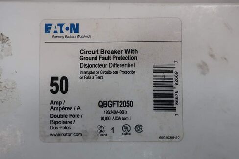 كاتلر هامر QBGFT2050 قاطع دائرة مصغر 2P 50A 120/240V-AC in Kuwait