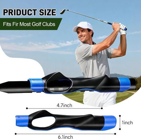 Golf Grip Trainer, Golf Club Grip Trainer for Right Hand, Correct Hand Positioning, Lmprove Swing Stability Accuracy & Muscle Memory Golf Training Swing Aid for All Level Golfers Blue in Kuwait
