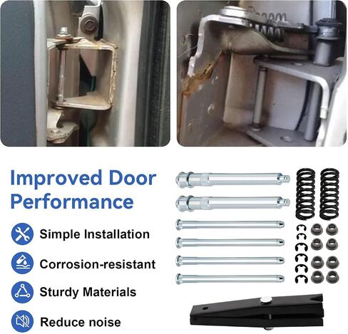 Door Hinge Pin Bushing Repair Kit include Spring and Tool Compatible with 1988-2002 C1500/C2500/C3500/K1500/K2500/K3500 Suburban Tahoe Yukon Escalade Replaces 38416, 15685040, 15562609, 38436 in Kuwait