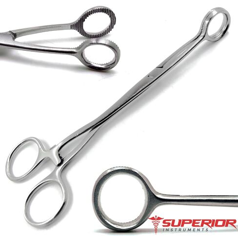 Superior Collins Tongue Seizing Forceps 6.5" End Wide 20mm Stainless Steel Instruments in Kuwait
