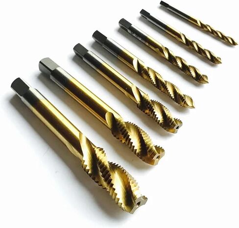 10 قطعة HSS6542 كامل CNC آلة طحن دوامة الحنفية المسمار الصنابير HSS القصدير طلاء M3 M4 M5 M6 M8 M10 M12 M14 M16 M18 in Kuwait