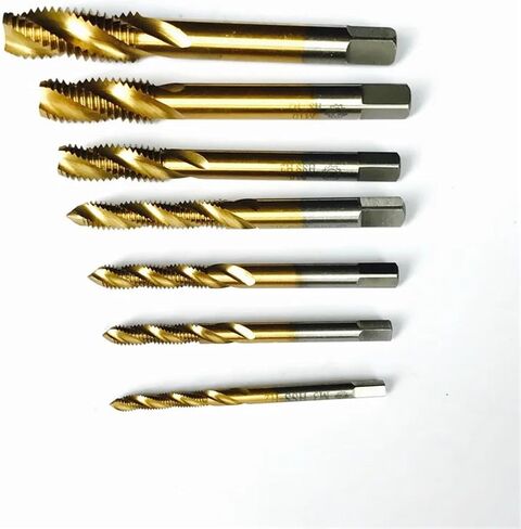 10 قطعة HSS6542 كامل CNC آلة طحن دوامة الحنفية المسمار الصنابير HSS القصدير طلاء M3 M4 M5 M6 M8 M10 M12 M14 M16 M18 in Kuwait
