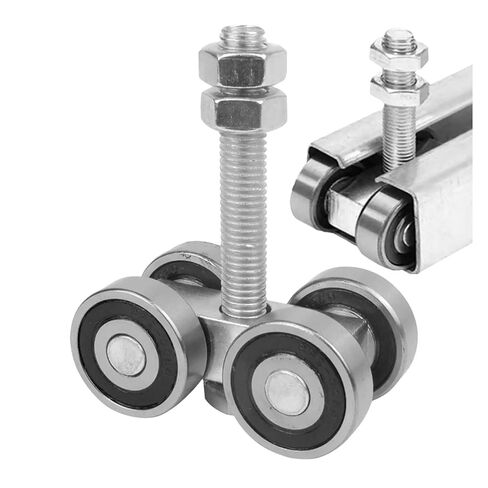 Door Rollers 4 Wheel Trolley Assembly Roller Heavy Duty Sliding Door Hanger Ceiling Mount Barn Door Hardware for Wardrobe in Saudi Arabia