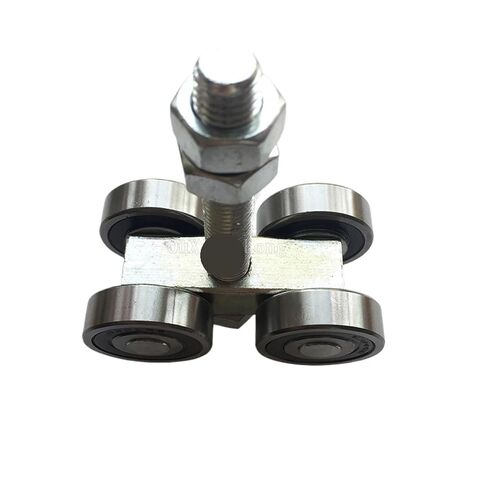 6PCS Heavy Sliding Door Rollers Industrial Orbital Track Hanging Wheels Push Pull Door Folding Door Moving Pulleys Loading in Saudi Arabia