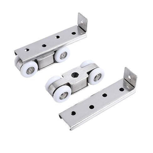1PCS Stainless Steel Silent Hanging Wheel Indoor Sliding Door Hardware Hanging Wheel Positioning Anti Swing Limit Ground Wheel(8-Wheel(Alloy)) in Saudi Arabia