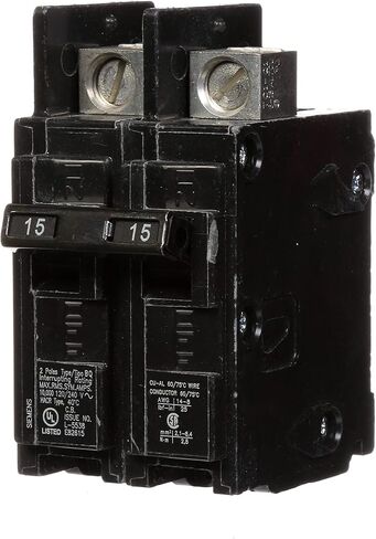 Siemens BQ2B015L 15-Amp Double Pole 120/240-Volt 10KAIC Lug In/Lug Out Breaker in Saudi Arabia