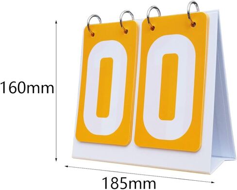2 Pieces Sports Scoreboards Flip Number Scoreboards Portable Tabletop Double Row Flippers PVC Waterproof Base Stand Suitable for Coaches Basketball Fo in Saudi Arabia