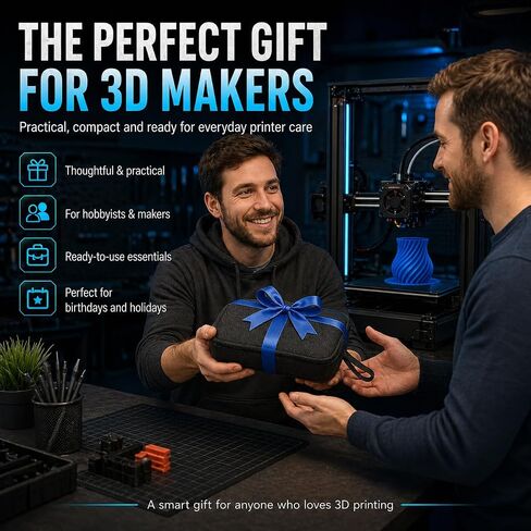 3D Printer Tool Kit Accessories - 58 Pcs Solve 99% Print Failures Clean Maint - with Scraper Brush Pliers Needles Cutter Pouch - for Unclog Nozzle Support Removal Model Finish - for All FDM Printers in Saudi Arabia