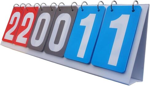 Scoreboard Table Score Flipper Manual Score Flip Cards Score Counter for Badminton Sports Games Basketball in Saudi Arabia
