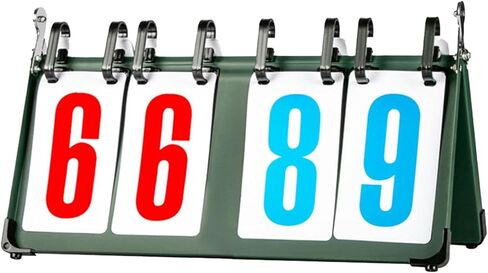 Tabletop Flip Scoreboard 4/5/6 Digit Sports Scoreboard Multifunctional Easy to Read for Basketball Sports Events in Saudi Arabia