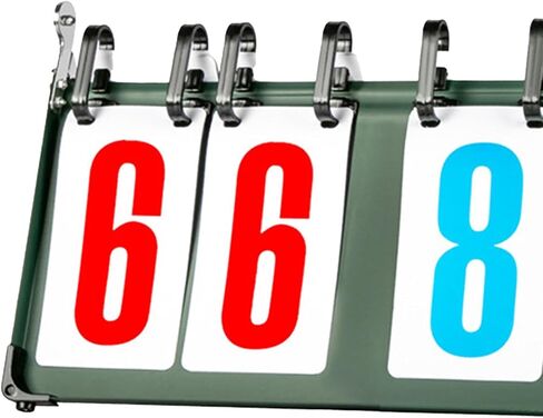 Tabletop Flip Scoreboard 4/5/6 Digit Sports Scoreboard Multifunctional Easy to Read for Basketball Sports Events in Saudi Arabia
