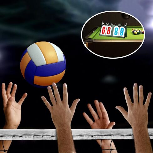 Tabletop Flip Scoreboard 4/5/6 Digit Sports Scoreboard Multifunctional Easy to Read for Basketball Sports Events in Saudi Arabia