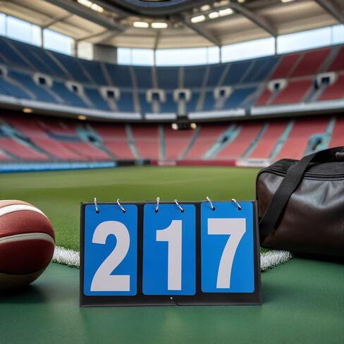Kisangel Portable Flip Scoreboard with 3-Digit Display, PVC Material Basketball Counter Board for Accurate Scoring at Athletic Events and Soccer Matches in Saudi Arabia