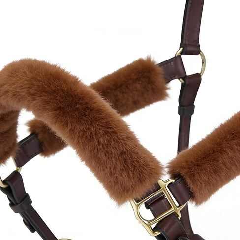 Genuine Wool Horse Halter Cover, 4 PCS Merino Sheepskin Horse Halter Set in Saudi Arabia